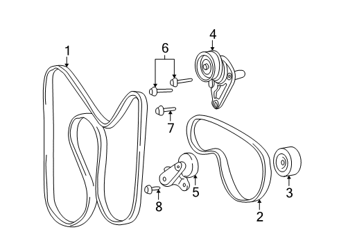 2004 Chevy Avalanche 1500 Belts & Pulleys, Cooling Diagram