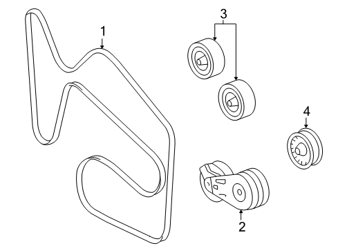 2011 Chevy Impala Belts & Pulleys, Maintenance Diagram