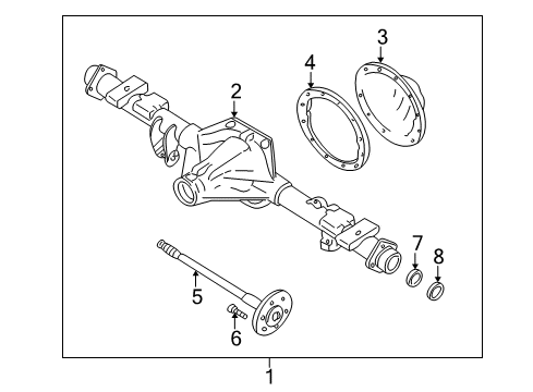 2007 Buick Rainier Axle Housing - Rear Diagram