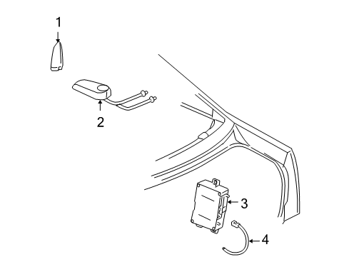 2007 Cadillac STS Communication System Components Diagram