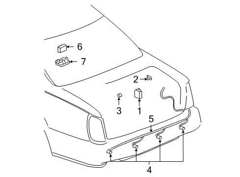 2004 Cadillac DeVille Harness Assembly, Back Up Alarm Wiring Diagram for 15321329