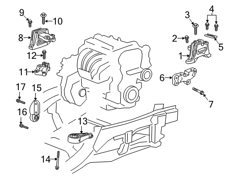 2018 GMC Terrain Engine & Trans Mounting Diagram 5 - Thumbnail