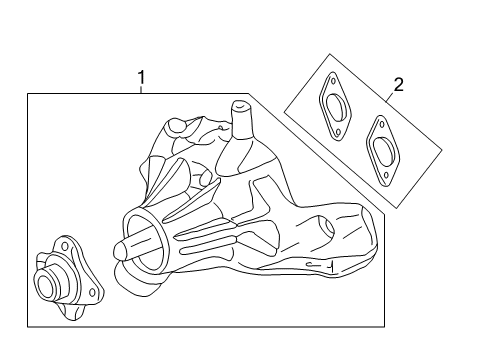 2000 Chevy Express 3500 Cooling System, Radiator, Water Pump, Cooling Fan Diagram 1 - Thumbnail