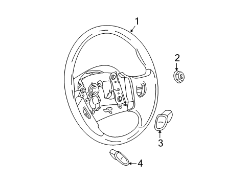 2003 Saturn Vue Steering Wheel Assembly *Neutral M D Diagram for 22707884