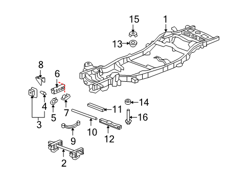 2011 Cadillac Escalade ESV Frame & Components Diagram 2 - Thumbnail