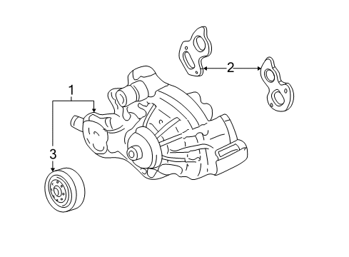 2005 GMC Sierra 1500 Cooling System, Radiator, Water Pump, Cooling Fan Diagram 3 - Thumbnail