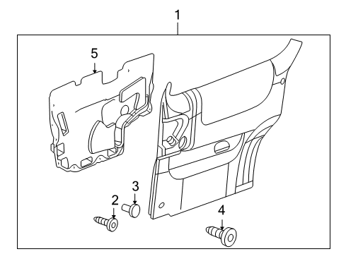 2005 Buick Terraza Interior Trim - Side Loading Door Diagram