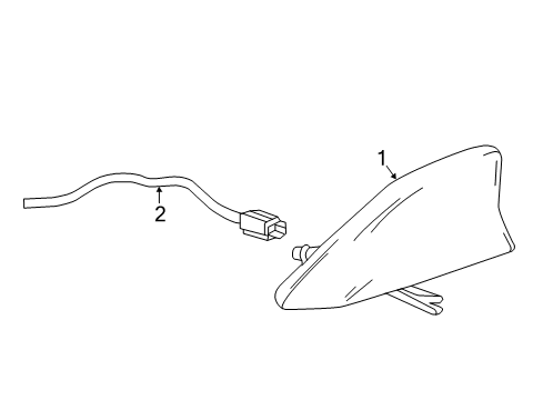 2016 Chevy Volt Cable Assembly, Radio Antenna Diagram for 23319147