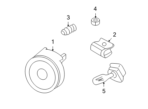 2003 Oldsmobile Bravada Lamp Assembly, Front Fog(Oldsmobile) Diagram for 15161503