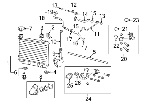 2012 Chevy Caprice Hose,Engine Coolant Air Bleed Diagram for 92261481