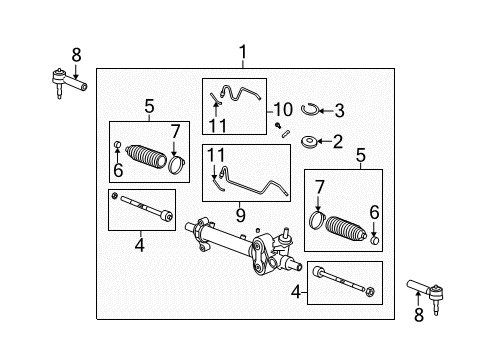 2010 Cadillac Escalade EXT P/S Pump & Hoses, Steering Gear & Linkage Diagram 2 - Thumbnail