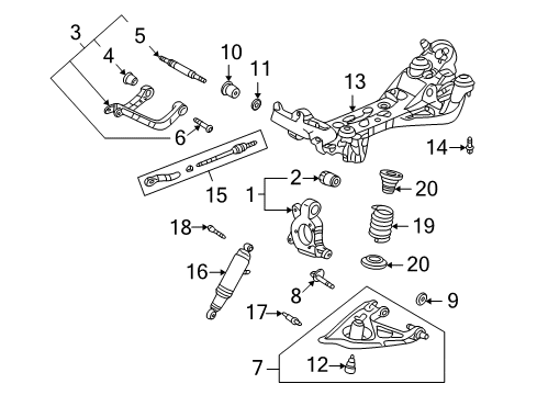 2006 Chevy Uplander Bolt/Screw, Front Bumper Imp Bar Diagram for 20728760