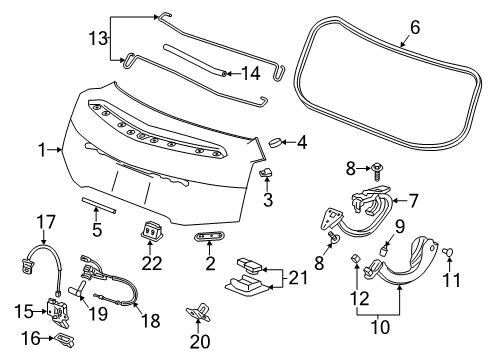 2014 Cadillac ELR Lift Gate Diagram