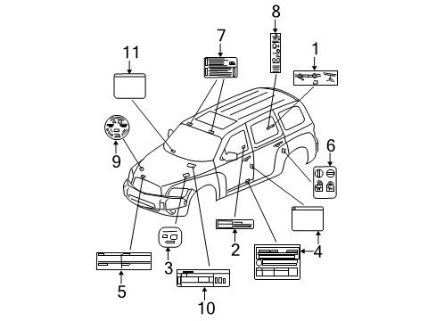 2011 Chevy HHR Information Labels Diagram