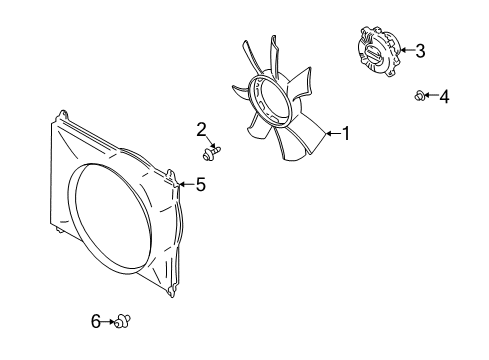 1999 Chevy Tracker Cooling System, Radiator, Water Pump, Cooling Fan Diagram 4 - Thumbnail