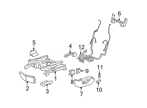 2007 Cadillac STS Cover Asm,Passenger Seat Adjuster Finish *Light Gray *Gray Diagram for 88994004