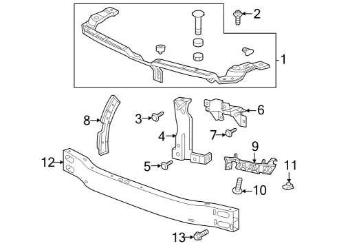 2021 Buick Envision Guide, Front Bpr Fascia Diagram for 84925136