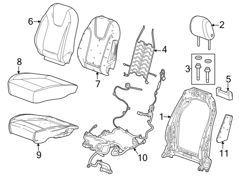 2024 Buick Encore GX Driver Seat Components Diagram 1 - Thumbnail