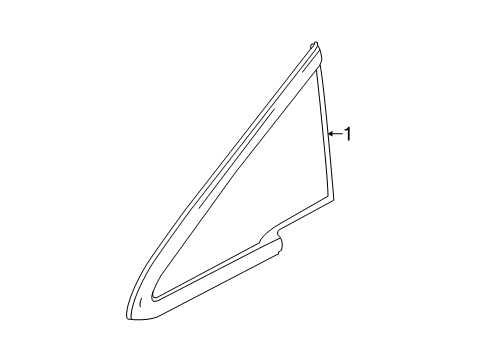 2021 Chevy Bolt EV Window Assembly, Windshield Pillar Stationary Diagram for 42558895