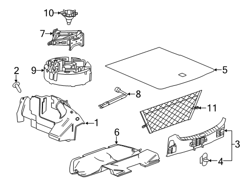 2014 Buick LaCrosse Panel Assembly, Rear Compartment Side Trim Diagram for 90803849