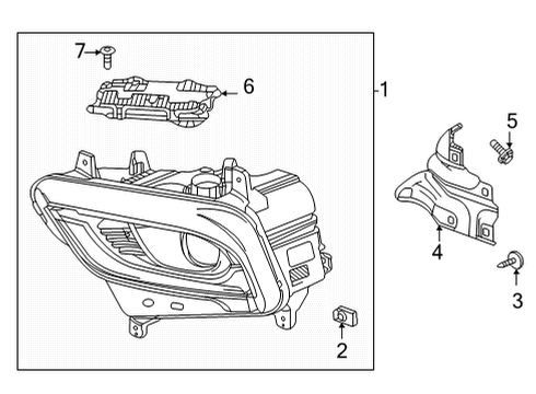 2024 Buick Enclave Headlamp Components Diagram