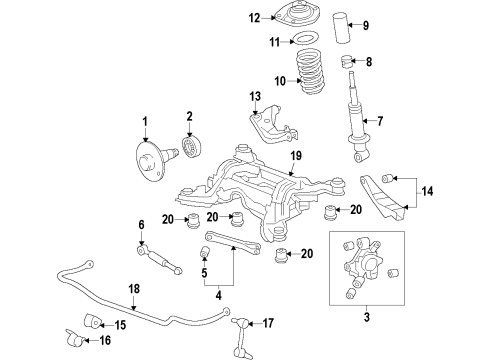 2011 Chevy Caprice Rear Wheel Bearing Diagram for 92171057