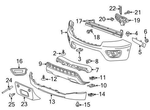 2016 Chevy Colorado Front Bumper Diagram