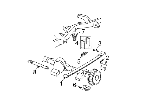 2000 GMC Savana 1500 Rear Suspension Diagram 1 - Thumbnail