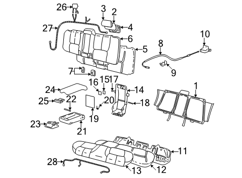 1999 Cadillac Seville Retainer, Accelerator Control Cable Diagram for 12557993