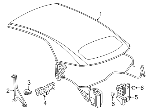 2019 Buick Cascada Bumper, Folding Top Front Locating Pinion Diagram for 13405251