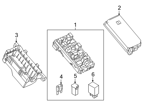 2016 Chevy Spark EV Block Assembly, Rear Body Fuse Diagram for 20945936