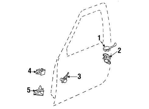 1986 Buick Electra Front Door Glass & Hardware, Lock & Hardware Diagram 3 - Thumbnail