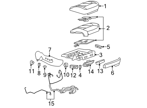 2007 Cadillac DTS Switch Assembly, Driver Seat Lumbar Control Diagram for 20892888