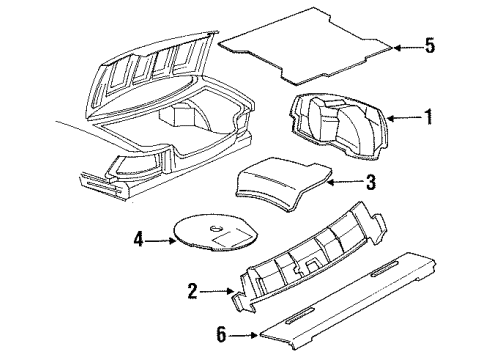 1992 Chevy Lumina Interior Trim - Rear Body Diagram