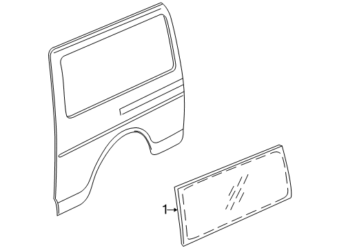 2021 GMC Savana 3500 Glass - Side Panel Diagram 2 - Thumbnail