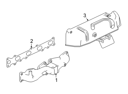 2017 GMC Savana 2500 Exhaust Components, Exhaust Manifold Diagram 3 - Thumbnail