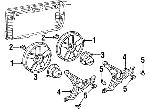 2000 Chevy Lumina Cooling System, Radiator, Water Pump, Cooling Fan Diagram 2 - Thumbnail