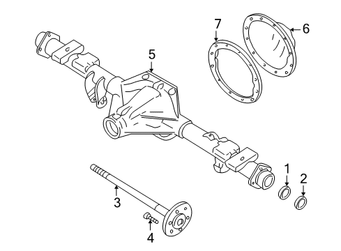 2003 Chevy Suburban 1500 Axle Housing - Rear Diagram 2 - Thumbnail