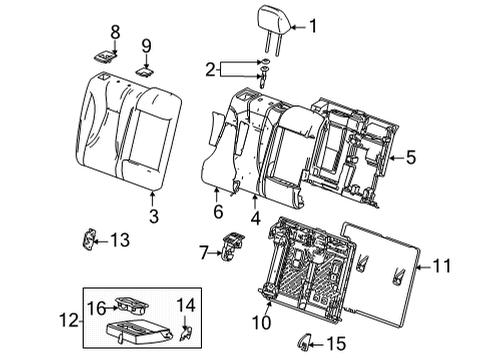 2021 Buick Envision Cover Assembly, R/Seat Bk *Black Diagram for 84955116