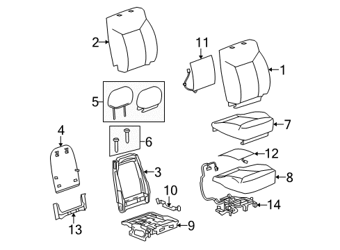 2009 Hummer H2 Pad,Driver Seat Cushion Diagram for 19127585