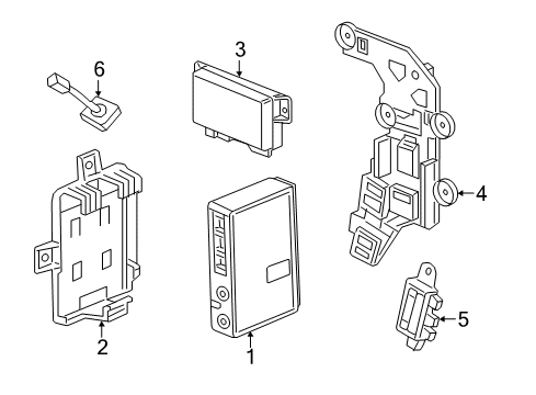 2015 Chevy Colorado Bracket, Comn Interface Module Diagram for 22903443