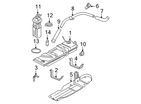 2001 Oldsmobile Bravada Fuel System Components Diagram