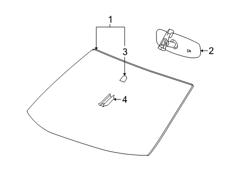 2011 Chevy Equinox Windshield Glass Diagram