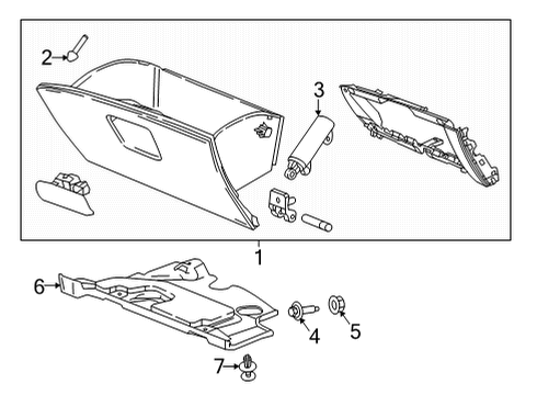 2022 Chevy Bolt EV Glove Box Diagram