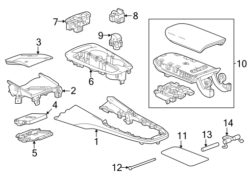 2024 Chevy Trax Center Console Diagram 3 - Thumbnail