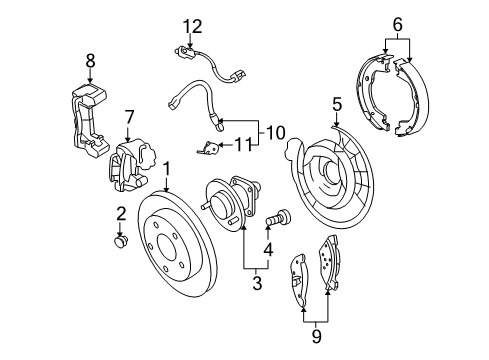 2011 GMC Terrain Brake Components, Brakes Diagram 3 - Thumbnail