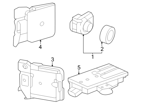 2024 Cadillac LYRIQ Electrical Components - Rear Bumper Diagram