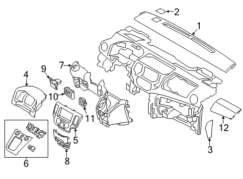 2016 Chevy City Express Cluster & Switches, Instrument Panel Diagram 4 - Thumbnail