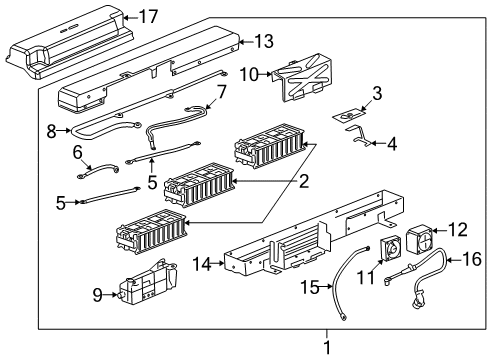 2008 Saturn Aura Cable Assembly, Battery Negative (36 V) Diagram for 15291342