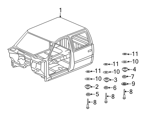 2012 GMC Sierra 2500 HD Cab Assembly Diagram 2 - Thumbnail